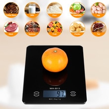 Digital Kitchen Scale LED Food Balance Scale 5KG/1g Kitchen Weight Measuring for Baking Cooking Black Electronic Kitchen Scale