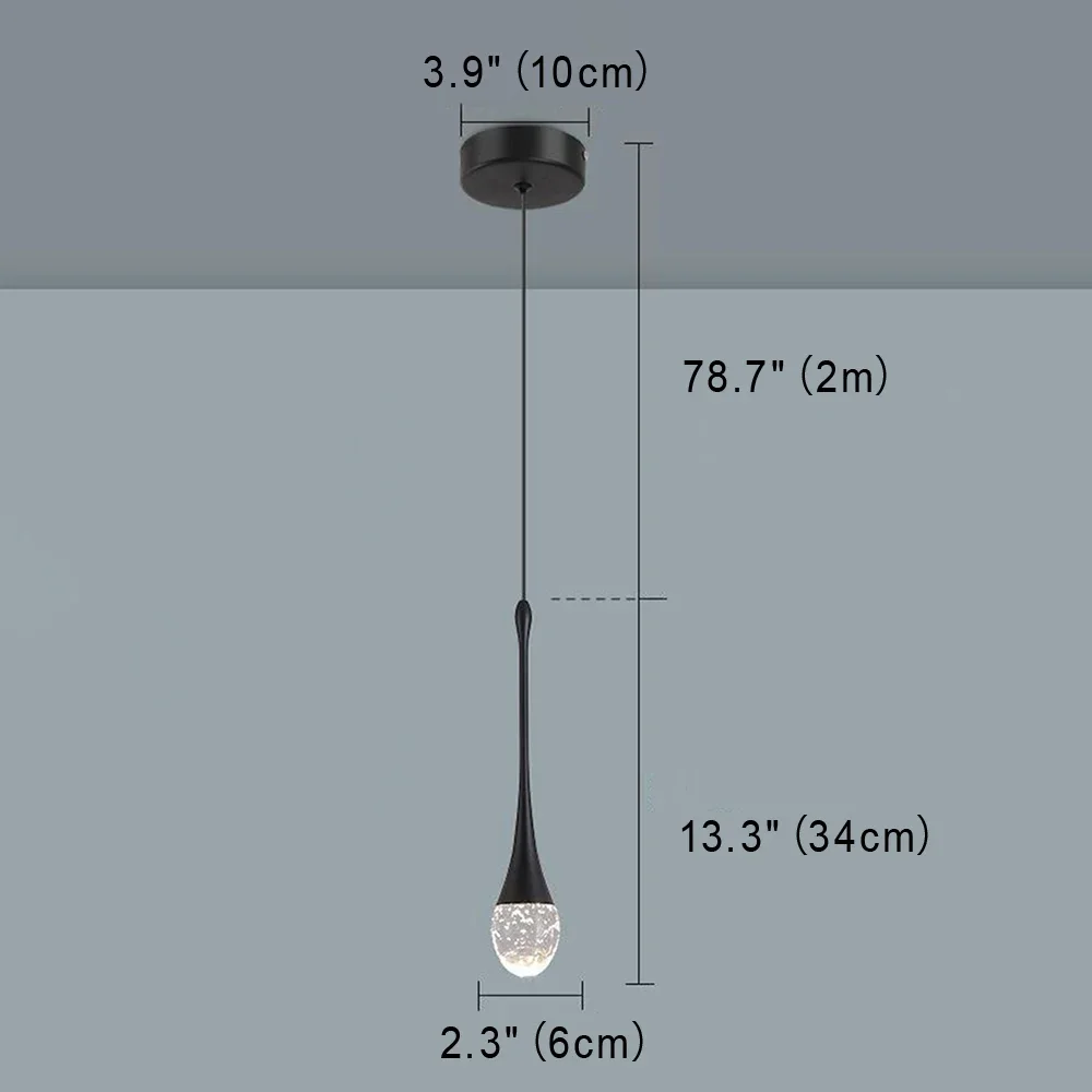 Goutte d'eau plafond lustre bulle cristal suspension lampe salle à manger décor chambre lampe Bar café Led lumières maison suspension: 21-30W / WHITE