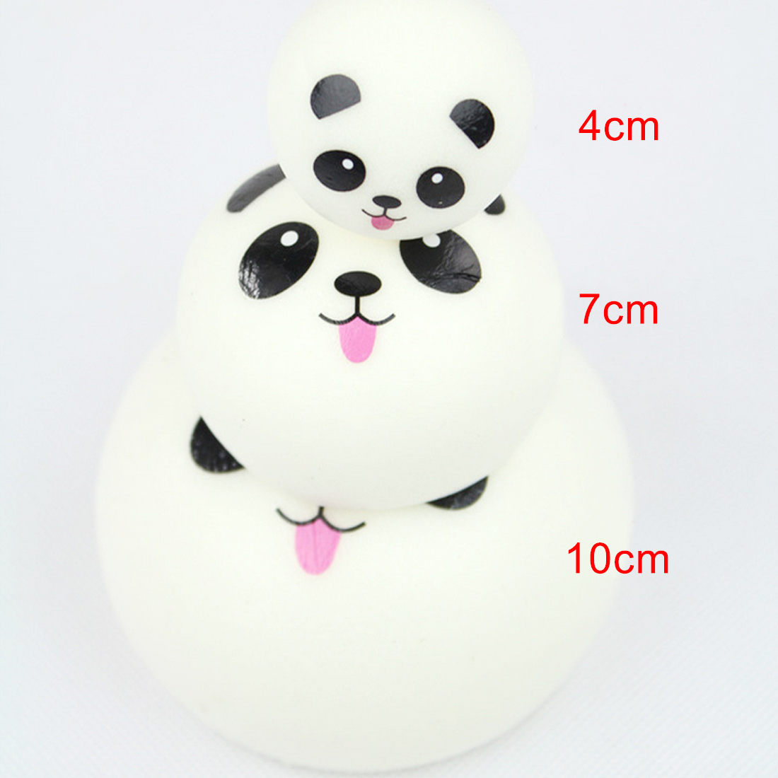 10/7/4cm Squishy Toy Soft Slow Rising Jumbo Panda Face Bread Squeeze Kid Fun Hobby Stress Reliever Deco r Phone Strap