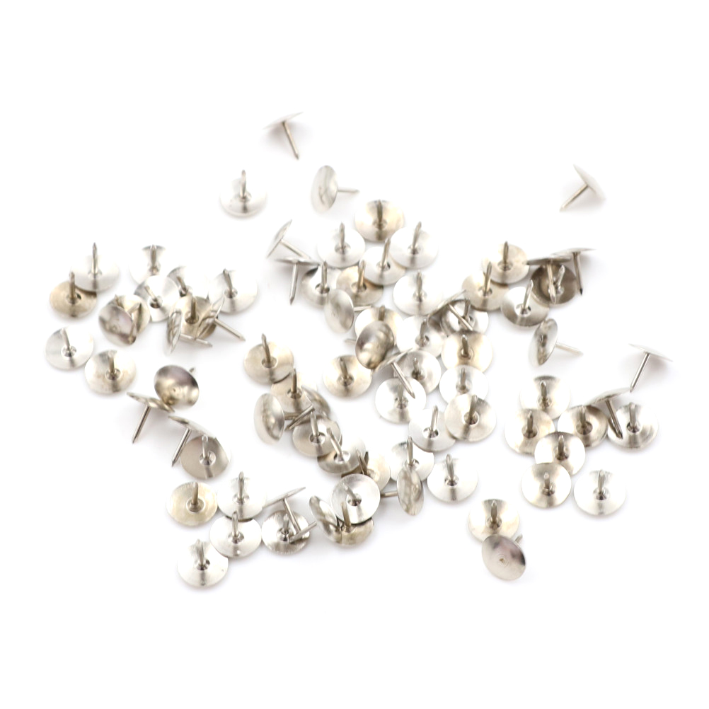Chinchetas metálicas de para oficina, suministros de tachuelas de pulgar, póster de escena, pines de empuje, 80 Uds. Por caja,