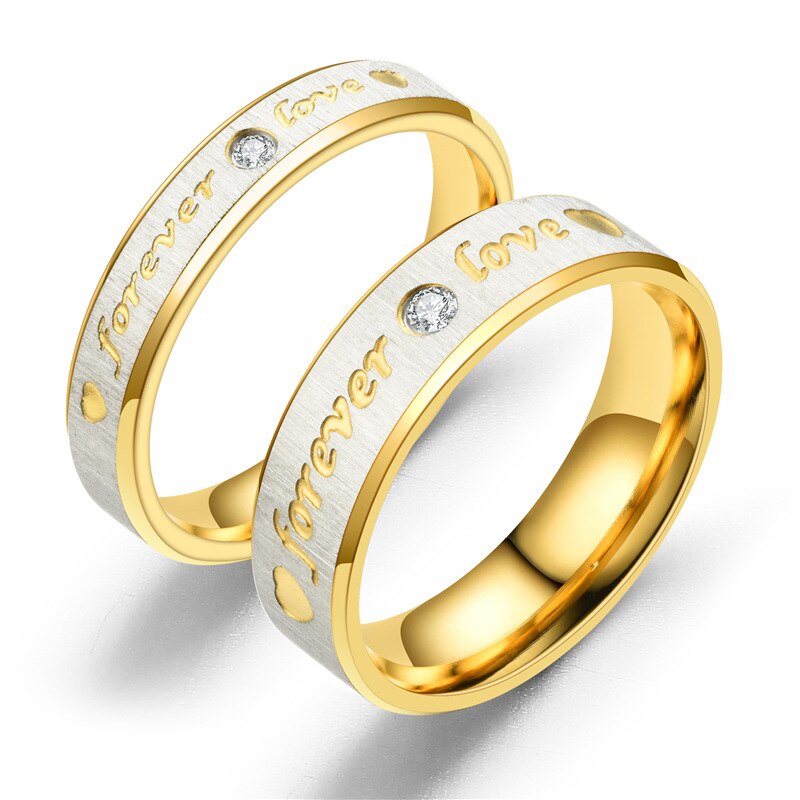 Bague de mariage d'amour éternel en acier inoxydable, anneau de fiançailles éternel pour Couple, bijoux pour hommes et femmes