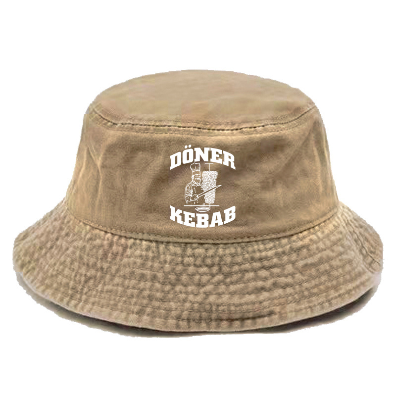 Doner Kebab Bucket Hat Distressed Hats Cap Washed Men Retro Outdoor Summer Doner Kebab Cap Bob Panama Caps: Rose