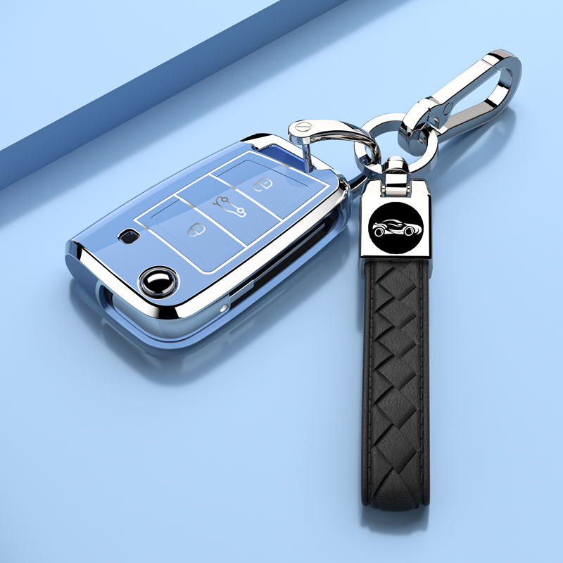 la moda placcatura d'argento edg macchina chiave Astuccio coperchio per VW Volkswagen golf 7 MK7 Tiguan MK2 Skoda Octavia Kodiaq Karoq posto a sedere Ateca Leon