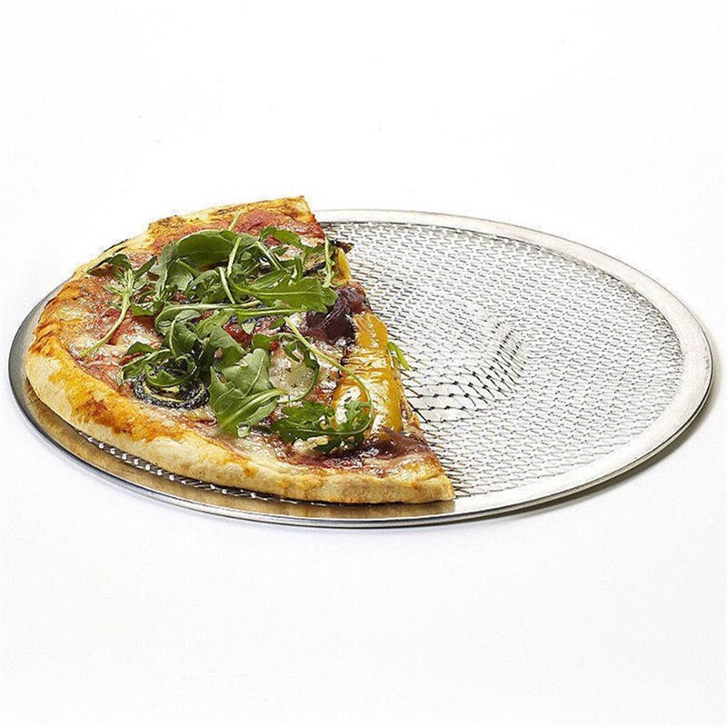Plateau à Pizza en pierre à Pizza 6-22 pouces | Plateau à Pizza pour Pizza en Aluminium, maille plate, four à Pizza plateau à Pizza, moule outils de cuisson, outil de cuisine