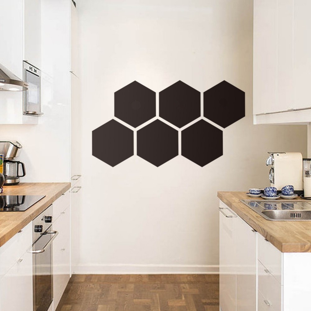 Sekskantet form tavle væg klistermærker til stuen spisestue sletbart tavle hjem dekoration mærkat aftagelig vinyl plakat