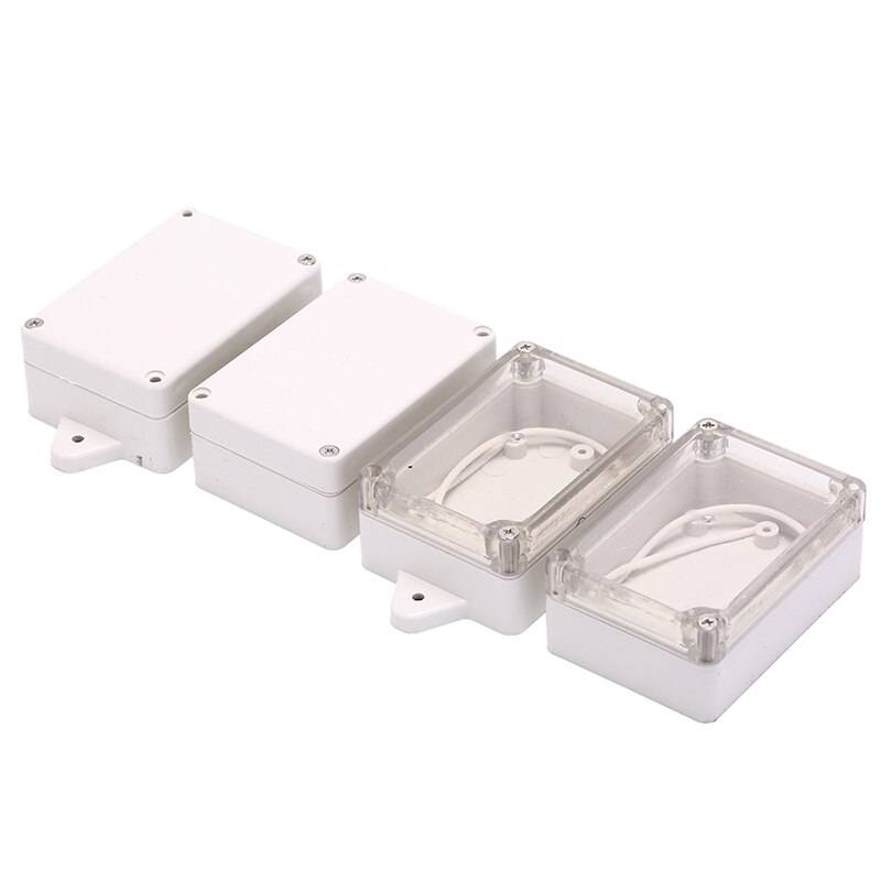 Clear Transparent/ White Waterproof Plastic Electronic Instrument Project Cover Box Enclosure Case 85x58x33mm