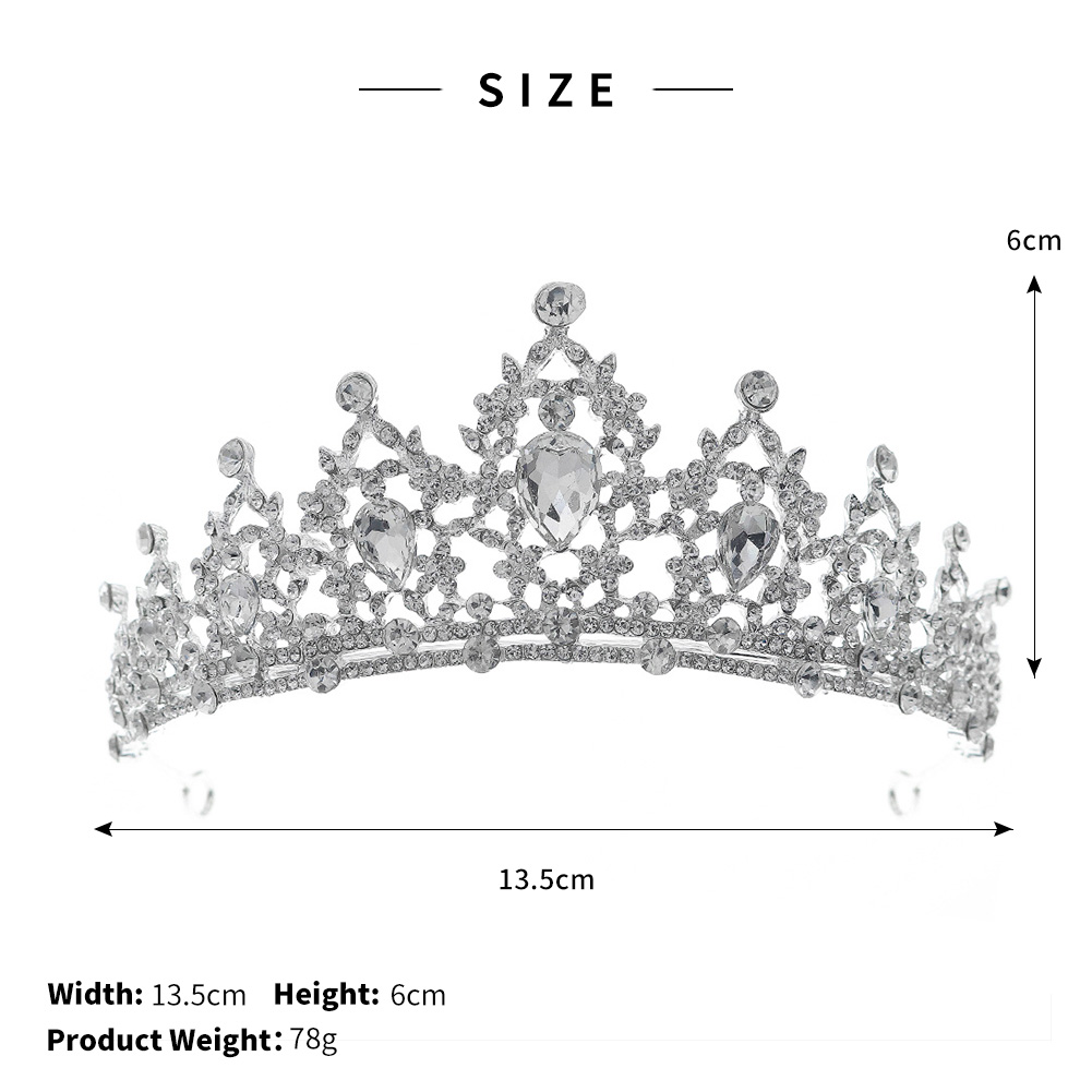 Mode Zwart Kristal Haar Kroon Voor Vrouwen Prom Gouden Kleur Tiara 'S En Kronen Haaraccessoires Bruids Haar Sieraden
