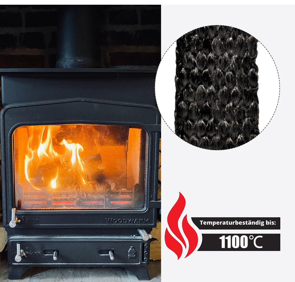 2/3m 10/15mm Glasfaser seil dichtung Herd/Feuers eil Holzofen Holz brenner Tür dichtung Hoch temperatur feuerfeste Dichtung