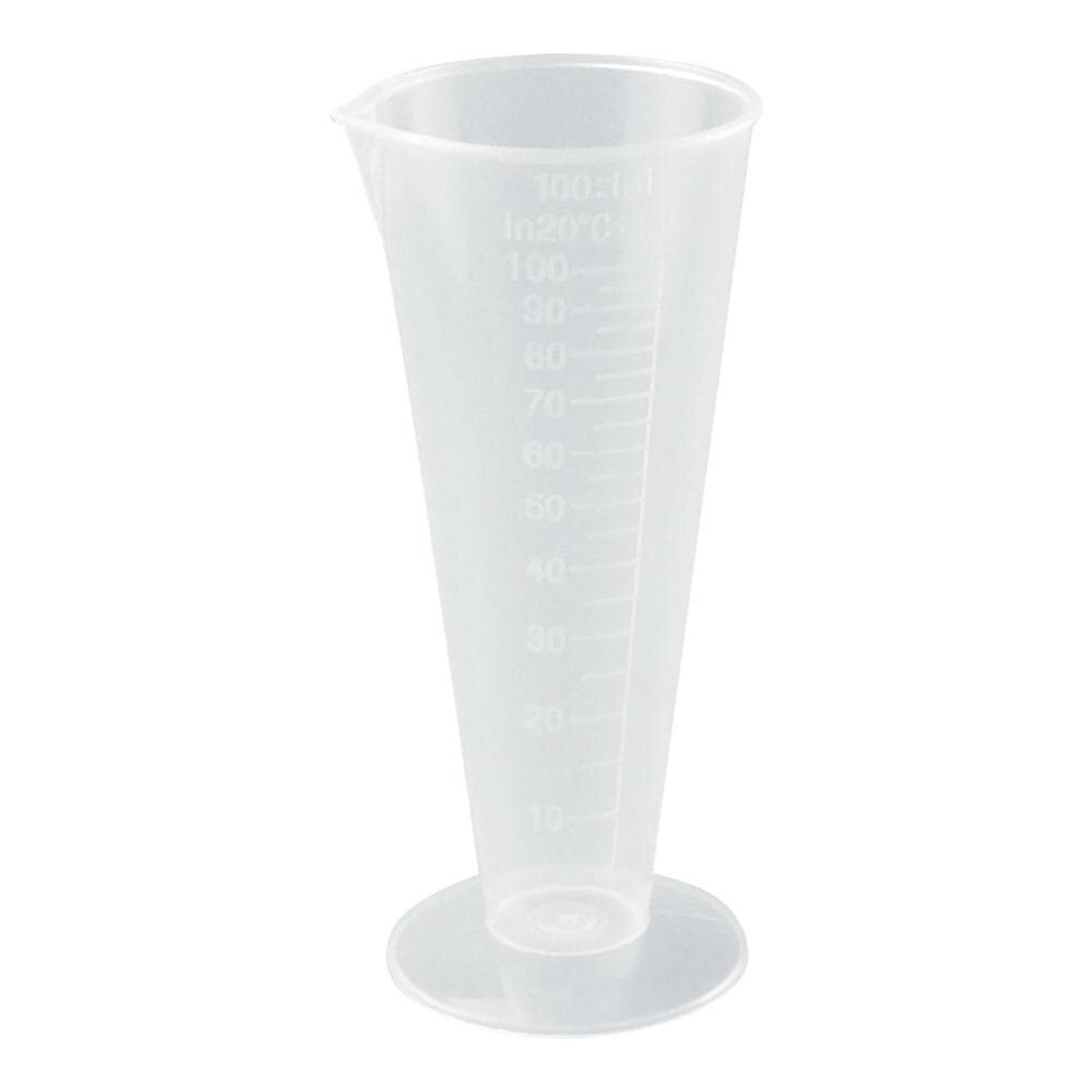 Laboratorio de química taza de medición plástica herramientas de enseñanza taza de medición Triangular equipo de investigación científico