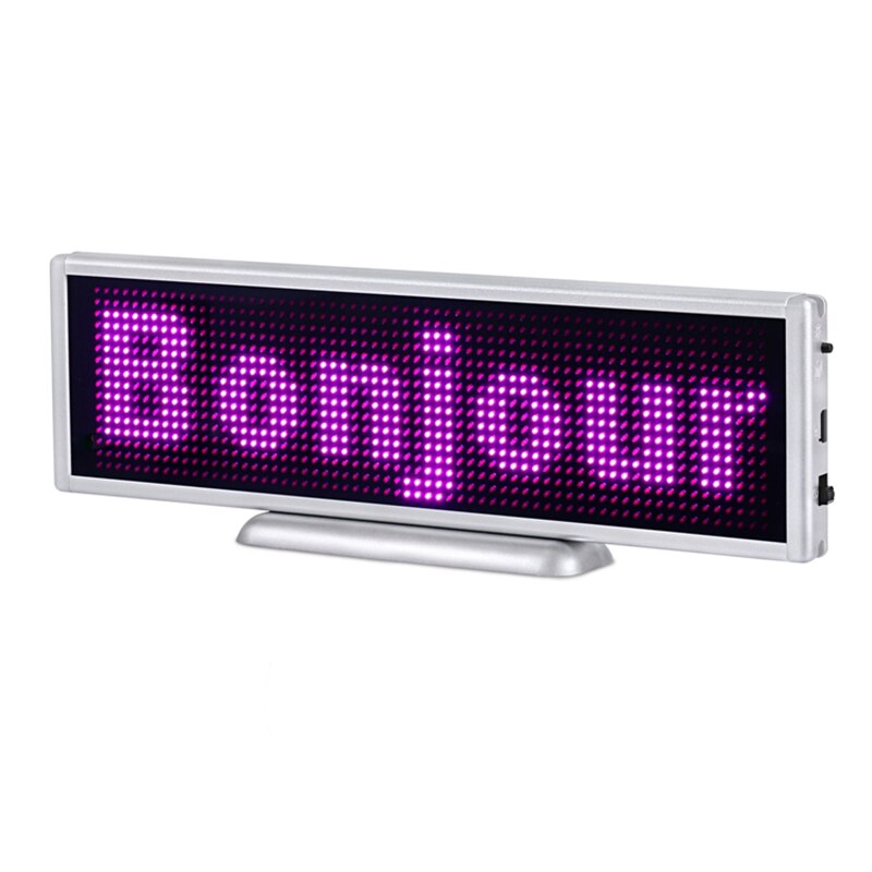 Movable advertising shop LED scrolling message sign board cafe restaurant bar portable bluetooth APP control LED signage screen: Pink