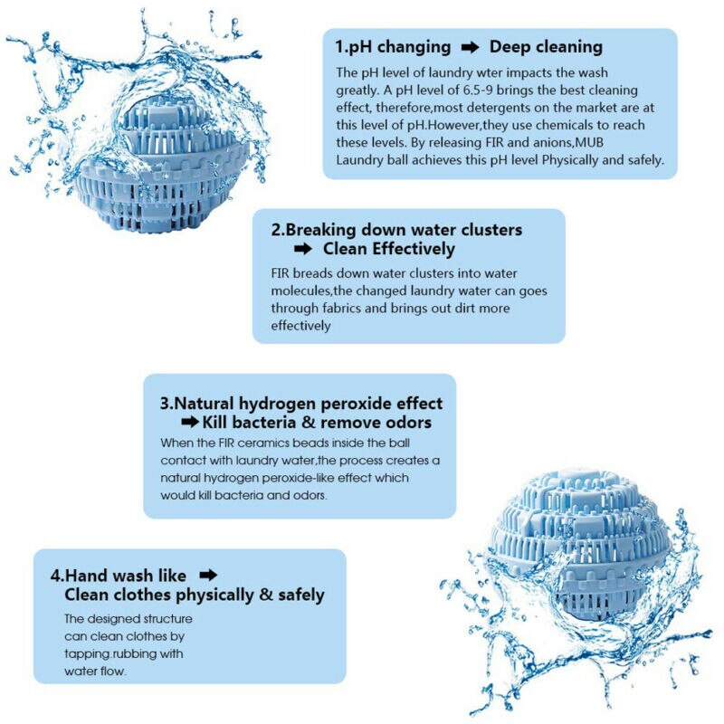 Eco Magic Laundry Ball Detergent Wash Wizard Style Washing Machine Plastic Balls