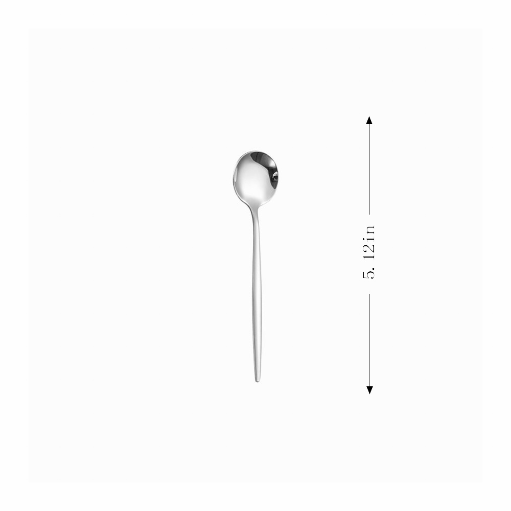 1Pc Teaspoon Mixing Coffee Spoon Dessert Stainless Steel Vintage Teaspoon Drink Tableware Flowers Tableware Kitchen Tools: silver