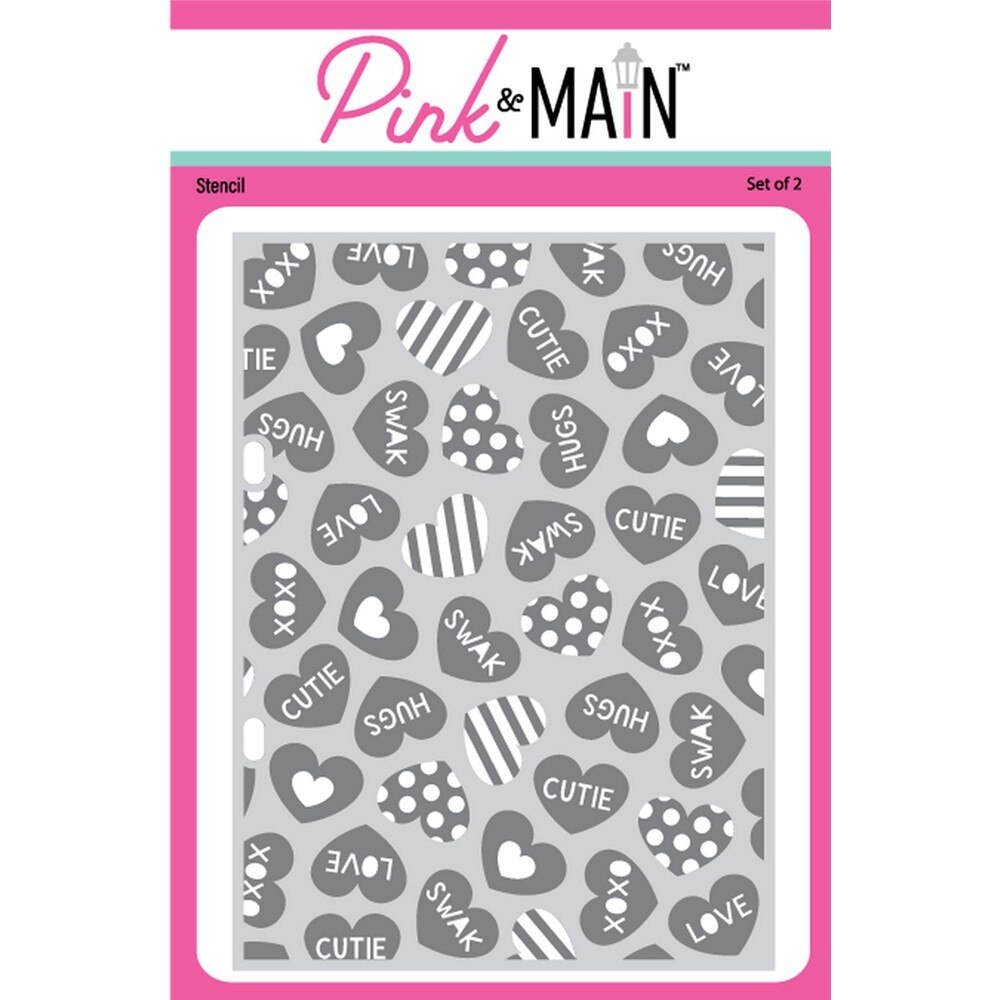 Love Rectangle Metal Cutting Dies and Silicone Stamps Stencil for Scrapbooking Album Decoration Craft for DIY Greeting Card: zx1870-stencil