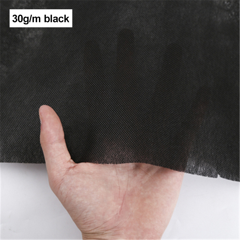 10M/Roll Niet-geweven Interlining Stof Achtergrond Doek Thuis-Textiel Patchwork Kleding Naaien Diy Craft Accessoires 160Cm Breed: 30g black