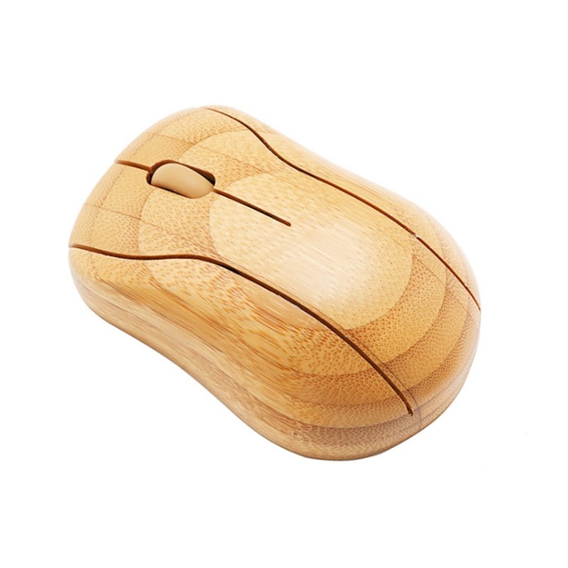 Bamboo Keyboard Mouse Wireless Combo Set For Laptop PC Office USB Plug and Play ,Natural Mice Keyboard Novelty High-end: Mouse Only