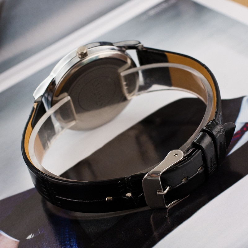 Big Dial Couple Quartz Watch Waterproof Artificial Leather Strap Women Men Clock Sports Analog Quartz Watch Casual Watch