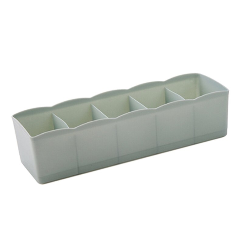 Fowecelt 5 Grids Lade Organizer Ondergoed Kleding Organizer Box Closet Organizer Stropdassen Sokken Shorts Bra Desk Organizer: Blue