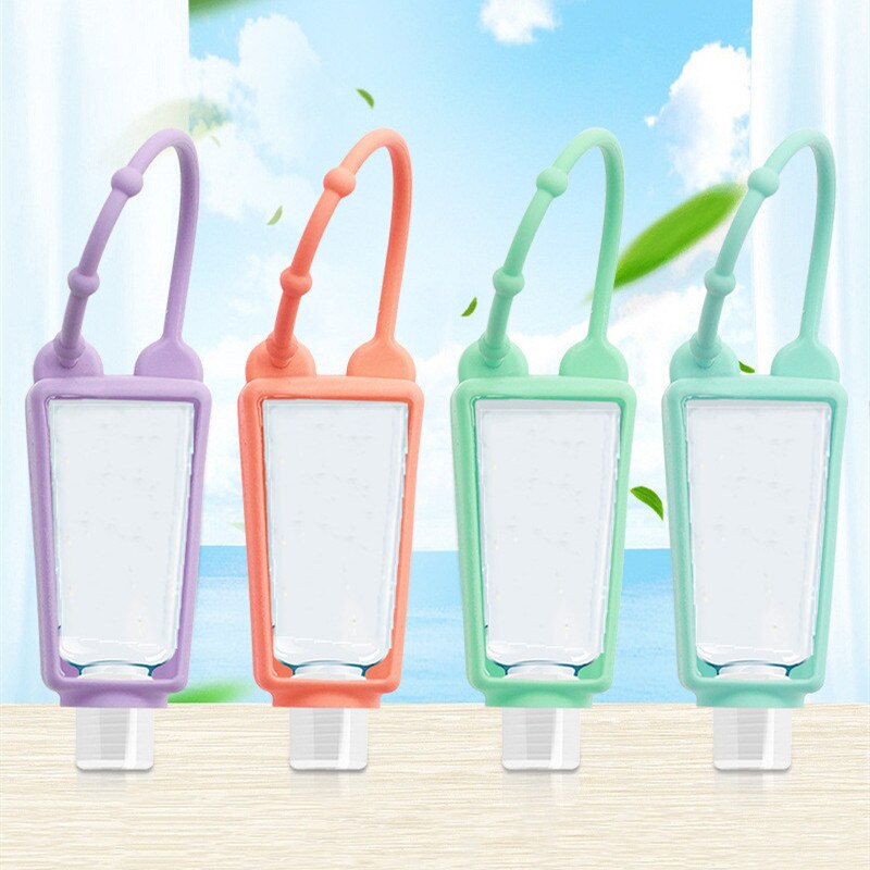 30ml Silicone Safe Gel Mini Hand Holder Travel Portable Sanitizer Disposable No Clean Detachable Cover