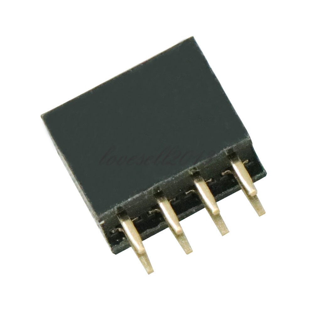 20pcs/lot Double Row Female Straight Pin Header 2X4 pin 2x4 Pin 8P 2.54mm Pitch Socket Pin Strip