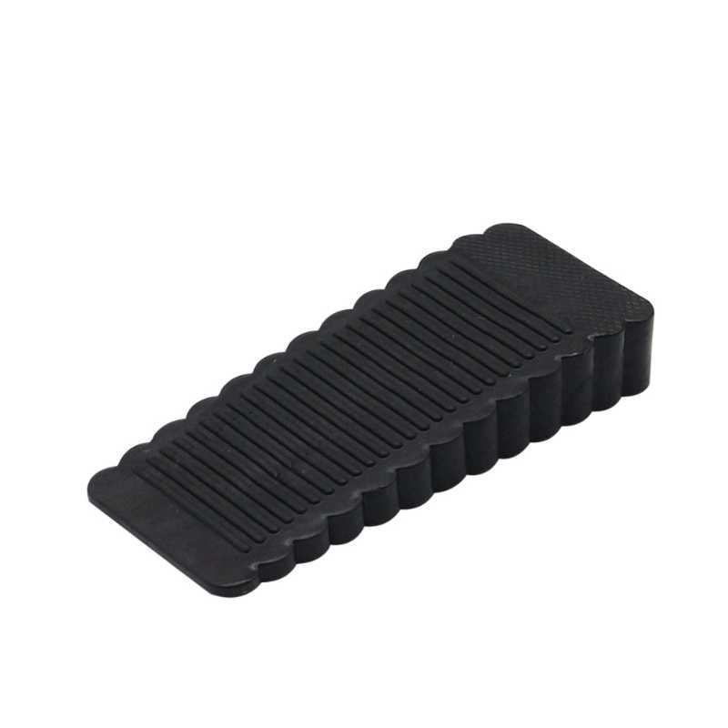 Safety Silicone Door Stopper Door Bottom Windproof Block Wedge Door Stopper Home Office Door Rear Retainer Anti-collision Pad: L / GRAY