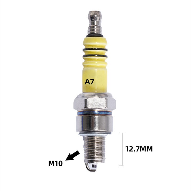 Spark Plug Motorcycle Ignition Sparking Plugs for GY6/125/70 Car Bike Honda Yamaha A7