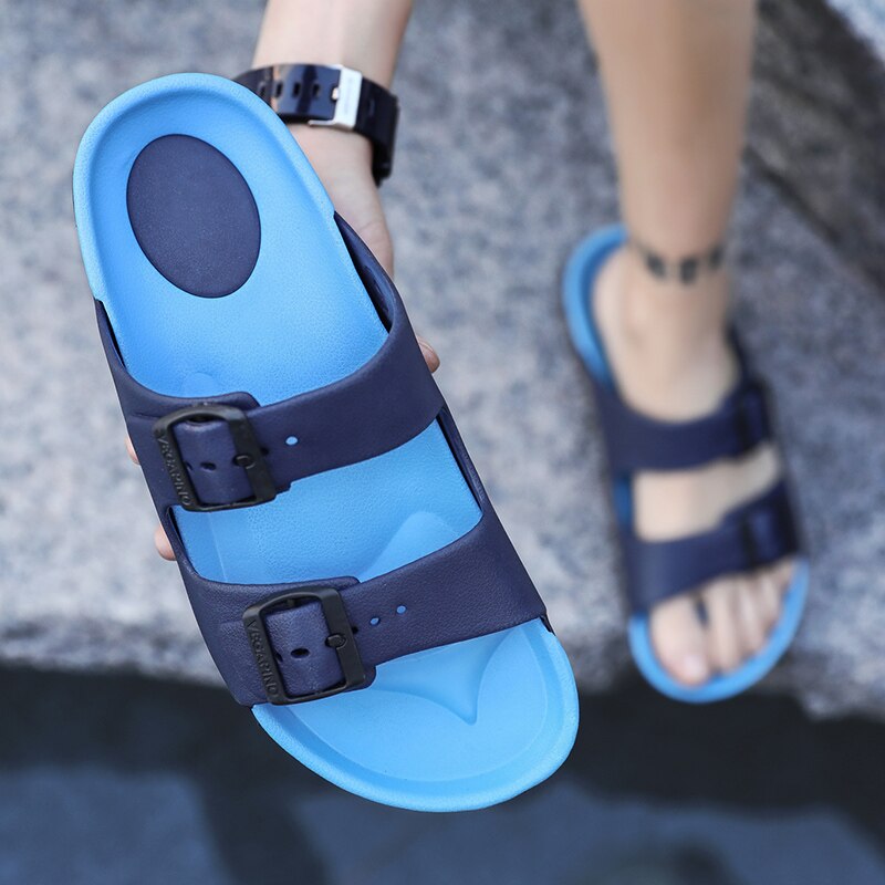 Summer men Beach Slippers Jelly Shoes Men Eva Beach Sandals Outdoor Men Casual Shoes Walking Beach Flip Flops Zapatos