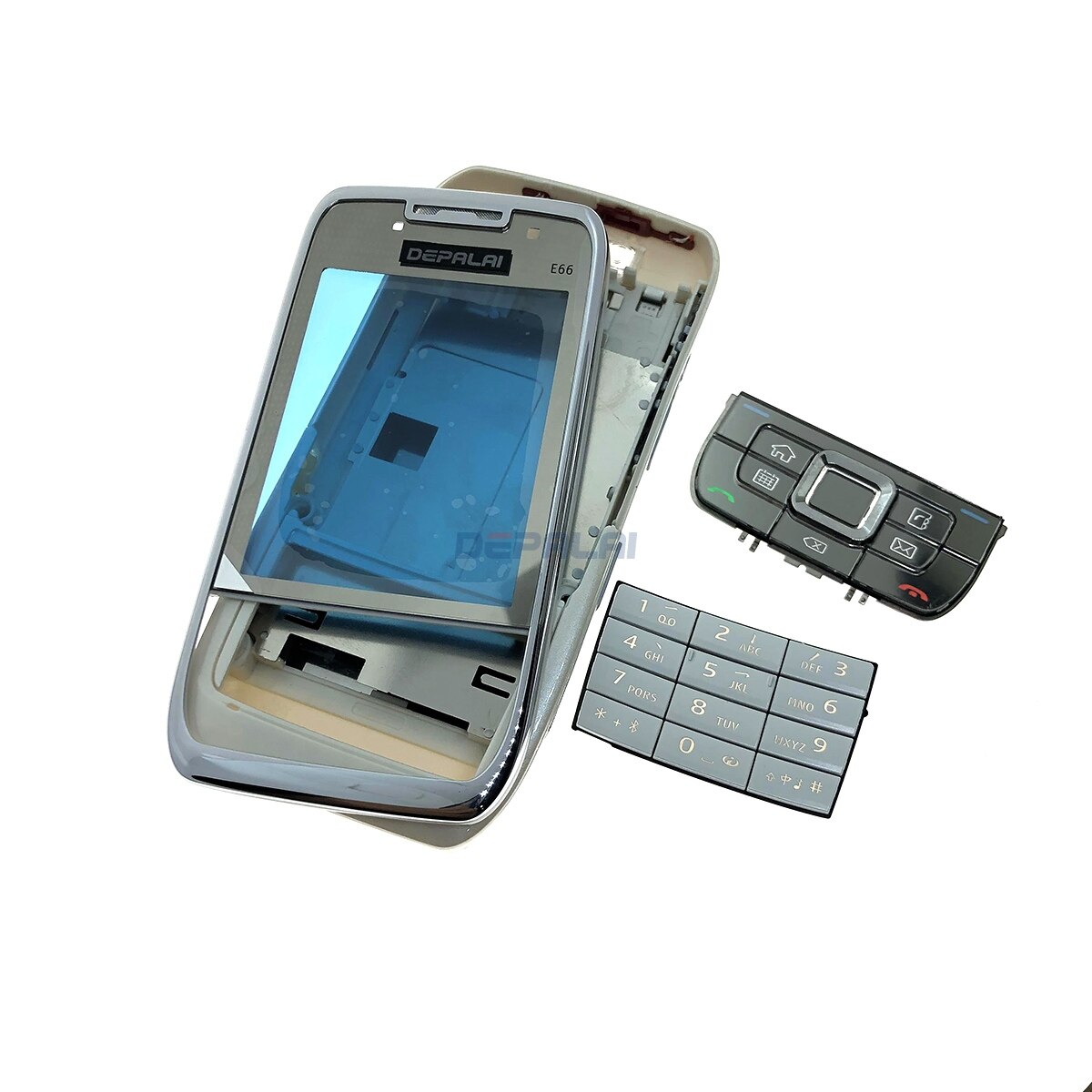 Complete front cover E66 keyboard for Nokia E66 battery back cover housing+Keypad