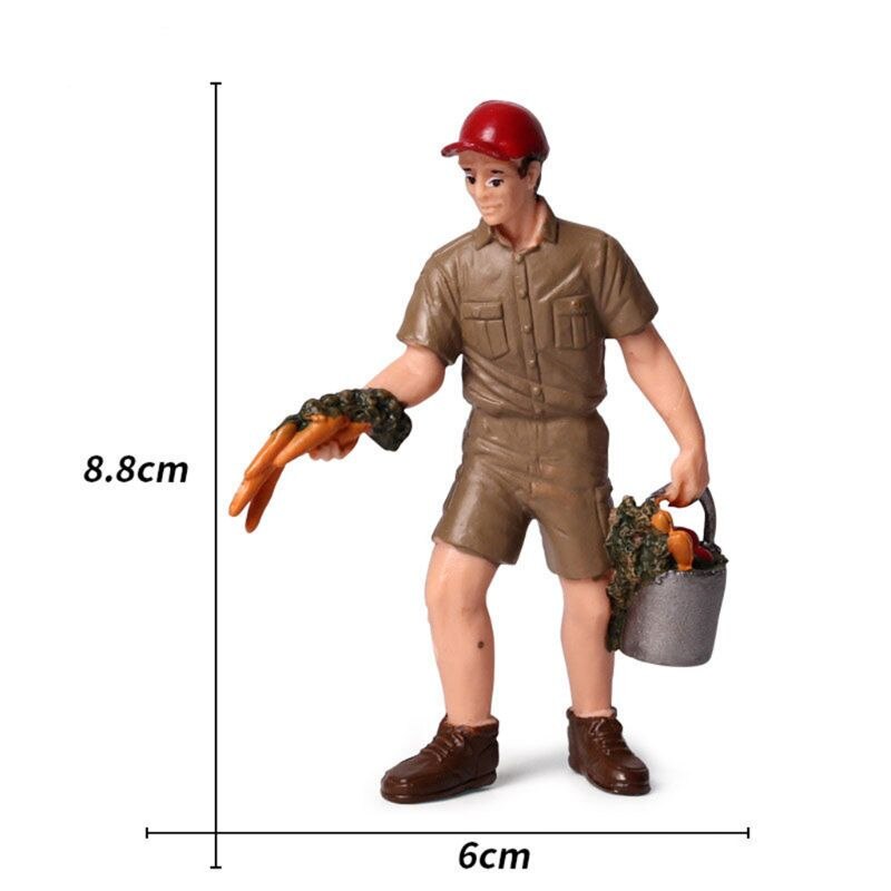 1:25 Schaal Boerderij Menselijk Figuur Werknemer Model Hars Miniatuur 3.5in-2.8in Y4UD