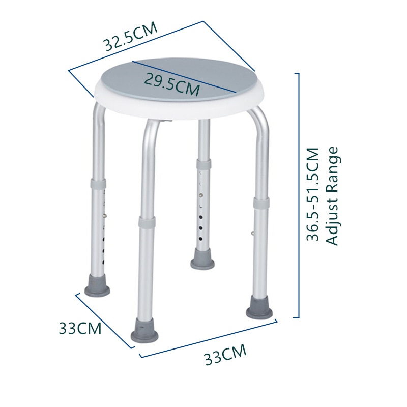ALWAYSME 360 Grad Einstellbar Rotierenden Dusche Stuhl Hocker Badewanne Stuhl Badewanne Sitzbank Mit Anti-Unterhose Gummi Tipps