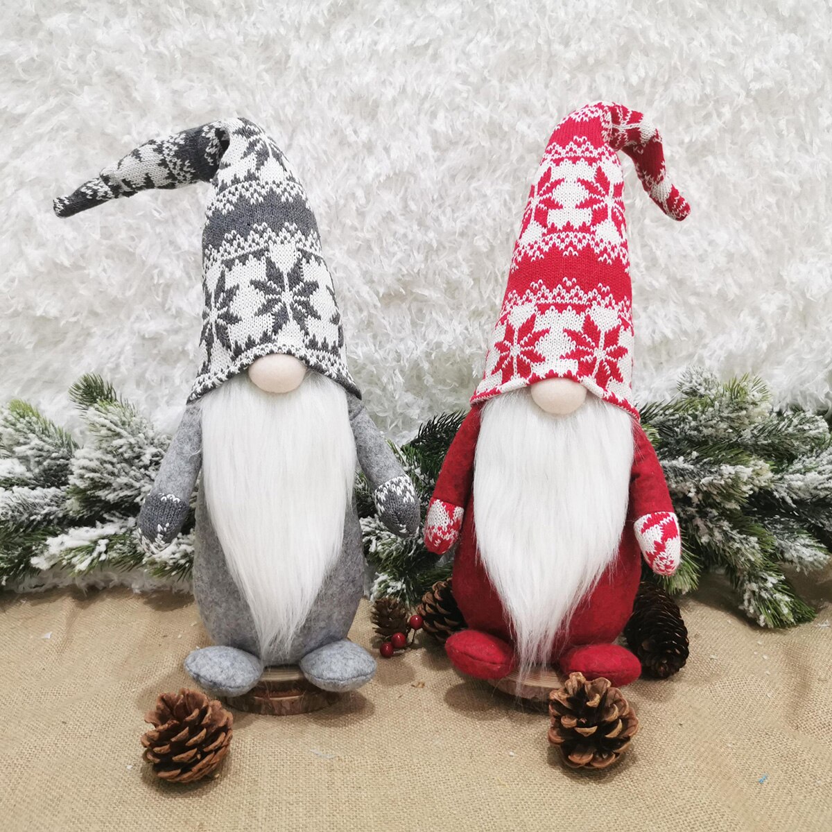 1 X Kerst Pop Kerst Handgemaakte Zweedse Kerstman Pluche Gnome Pop Speelgoed Xmas Party Ornamenten