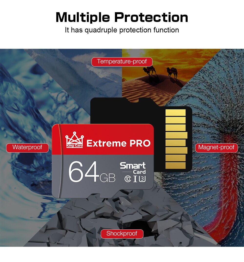 Class 10 Memory Card Microsd 16 32 64 128 256 GB Micro SD TF Card 16GB 32GB 64GB 128GB 256GB for Smartphone Adapter