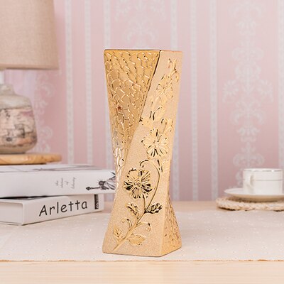 Luksus europa guldbelagt keramisk vase boligindretning porcelæn dekorativ blomstervase til bryllupsdekoration: 7