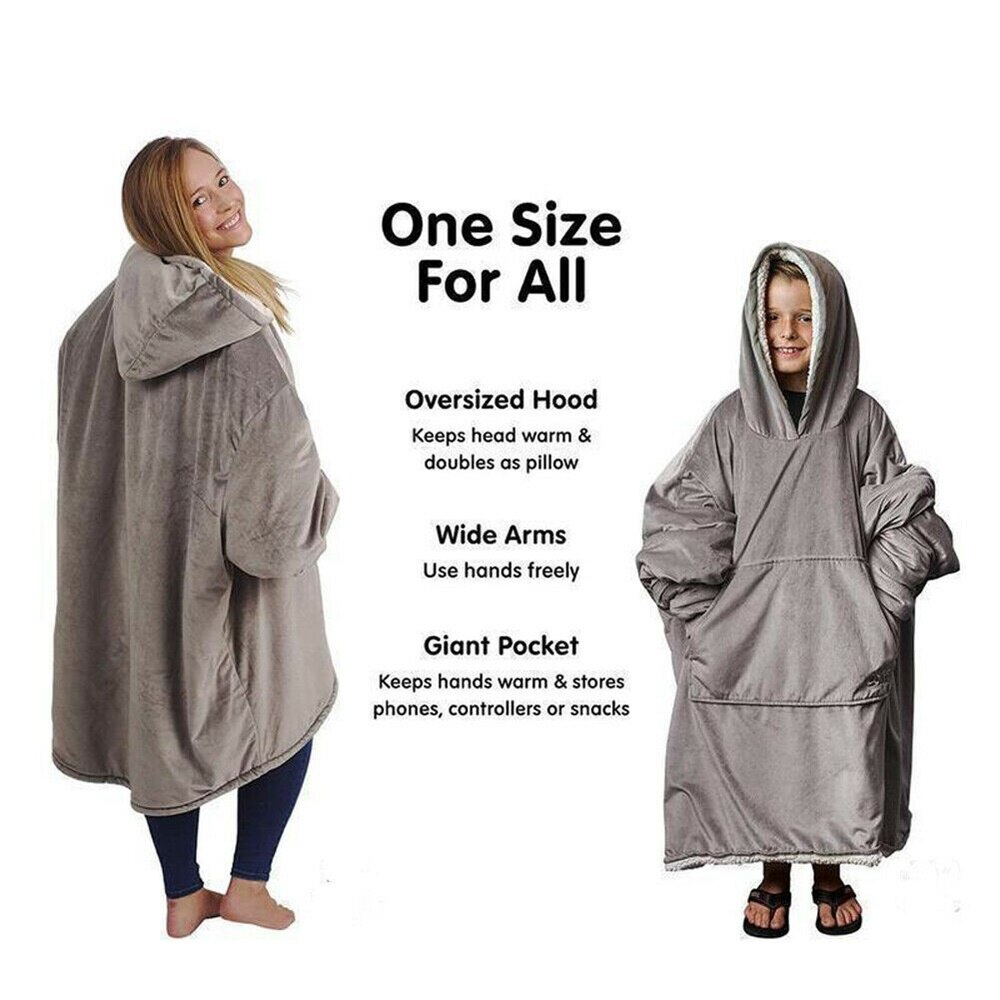 Blanket Hoodie Soft&Warm Coat Wear Oversized Sweatshirt