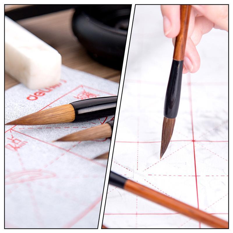 3Pcs Professionele Chinese Kalligrafie Borstel Pennen Schrijven Borstels Tekening Pennen Ou Kai Kalligrafieborstel (Eerste Leerjaar Langhao Pak)
