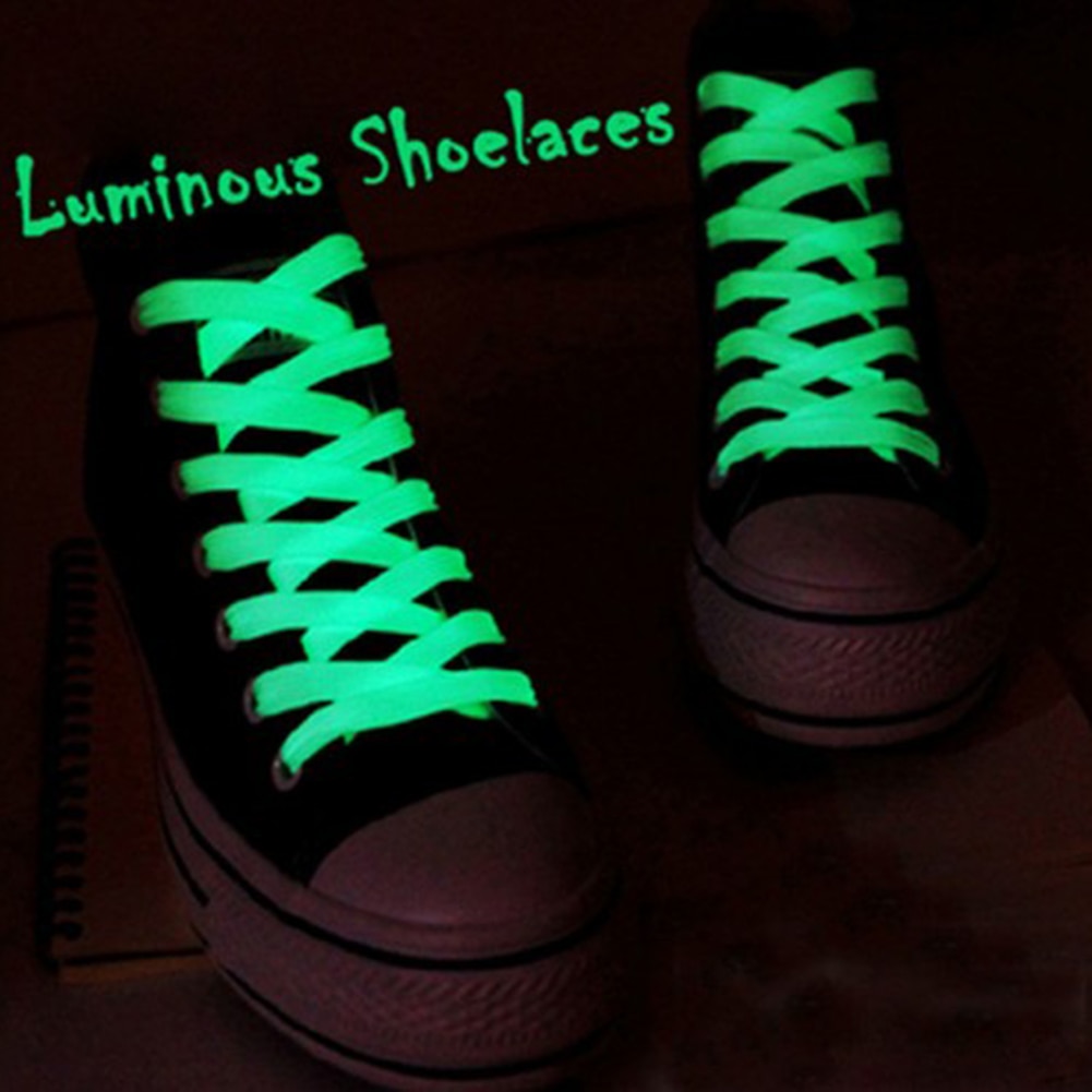 60Cm Lichtgevende Schoenveters Platte Reflecterende Sneakers Veters Glowing In Night Sport Canvas Basketbalschoenen Lace Strings