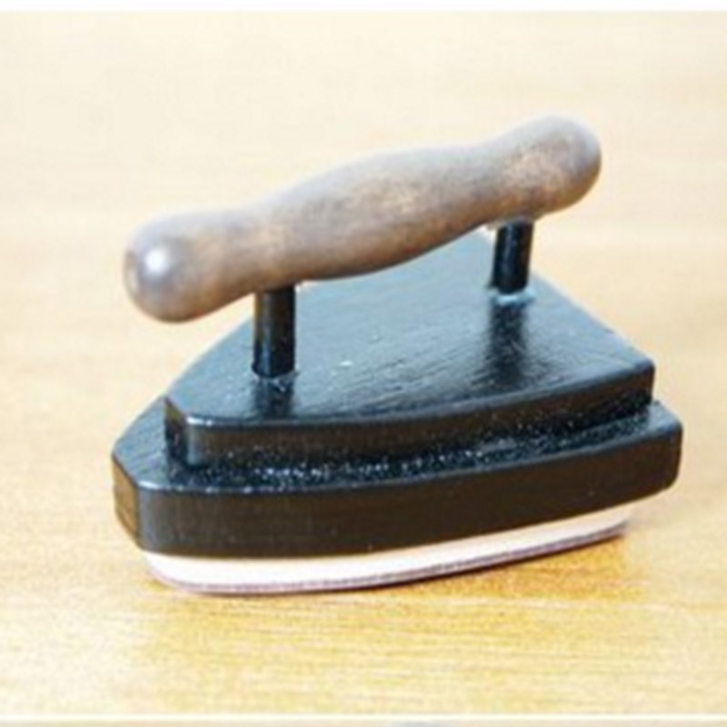 DIY Cute Wooden Vintage Flatiron Stamps Iron Merci Stamp for Diary Photo Album 639