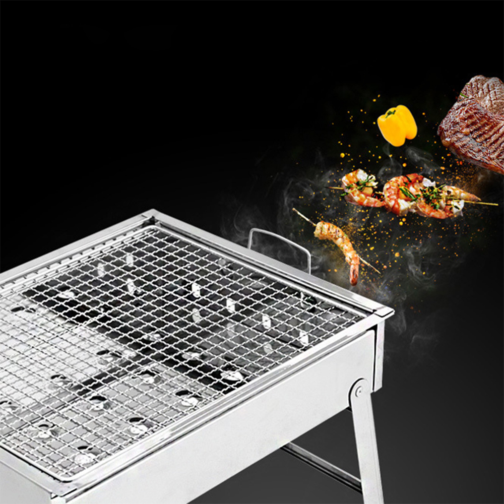 Useful Small BBQ Grill Folding Portable Charcoal Outdoor Camping Picnic Burner Folable Charcoal Camping Barbecue Oven 1.9kgE