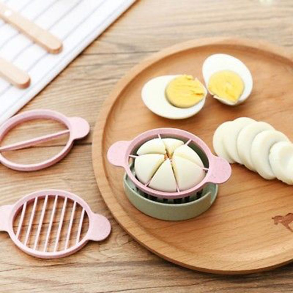 Cut Multifunctionele Keuken Egg Slicer Sectioner Cutter Mold Flower Edges Kleur Willekeurige