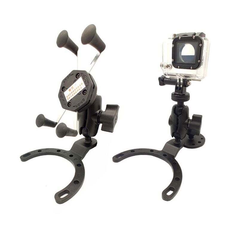 Motorcycle Gas Tank Mount GPS Phone Camera Bracket Holder for Kawasaki Honda Kit 95AF