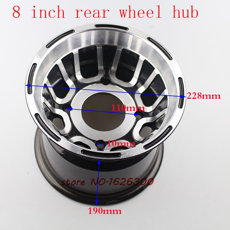 Lightning Shipment ATV Accessories Rear Wheel Hub 8 Inch Go-kart Off-road 4 Wheel Aluminum Rims High Performance: 110mm