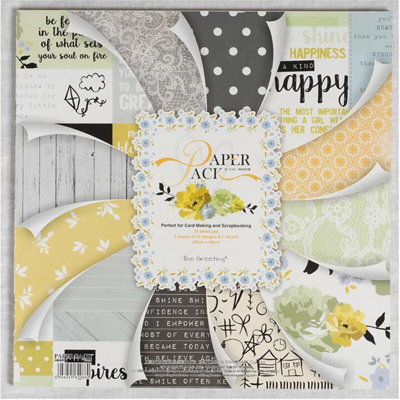 Betoverend mooi bedrukt patroon decoratief scrapbookpapier set  of 24 vellen diy handgemaakte achtergrond fotoalbum knutselpapier: Stijl 5 as foto