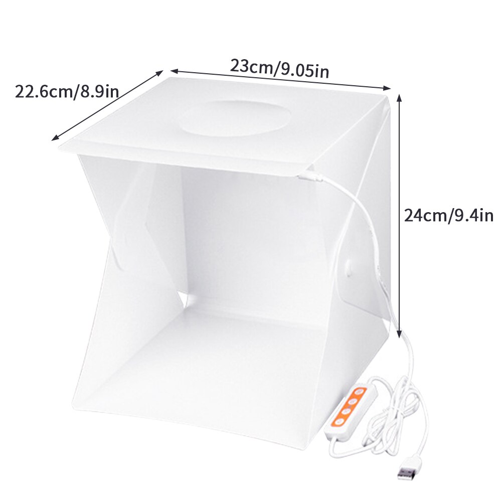 22cm Portable Photo Studio With Lights Box Mini Foldable Photography For Camera