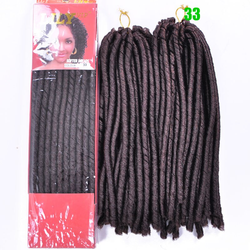 Extensions de mèches au Crochet, 30 racines, 14 pouces, Faux mèches, 12 couleurs, tresses au Crochet: # 33