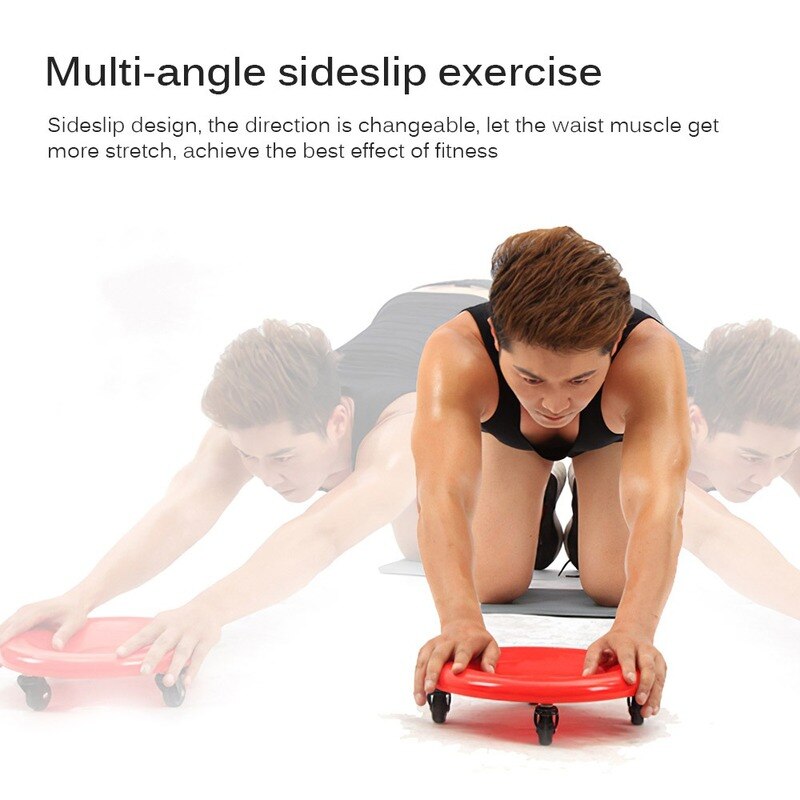 Stil fitness sportutrustning magmuskel skiva fitness fyrhjulsrullar glidutrustning tallrik hushållsträning