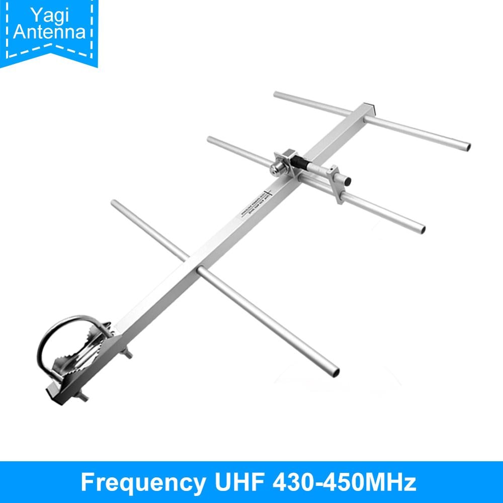 Yagi – antenne de télévision extérieure, alliage d&#39;aluminium UHF, connecteur femelle, Signal fort, HD1, 430-450MHz