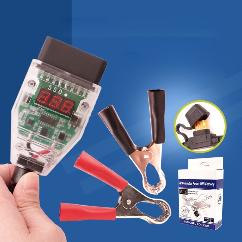 Universal OBD2 Automotive Battery replacement Tool Car Computer Memory Saver Digital Display Replacement Det N84F