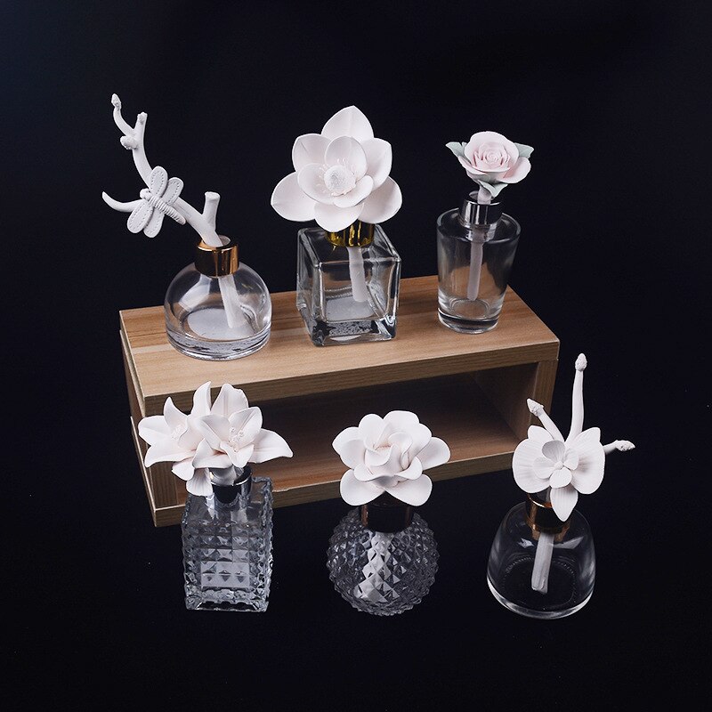 1pcs Aromatherapy Ceramic Flower for Reed Diffuser, Home Fragrance and Essential Oil Home Decoration Ceramic Accessaries