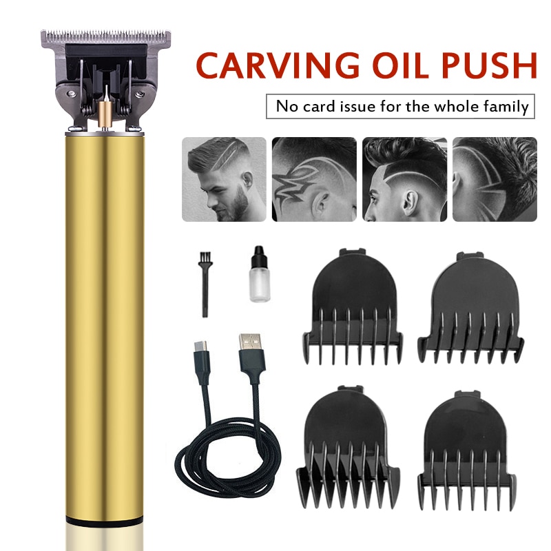 1 Pcs Elektrische T-Outliner Skelet Zware Hitter Cordless Trimmer Mannen 0 Mm Kaalhoofdige Tondeuse Afwerking Haar snijmachine