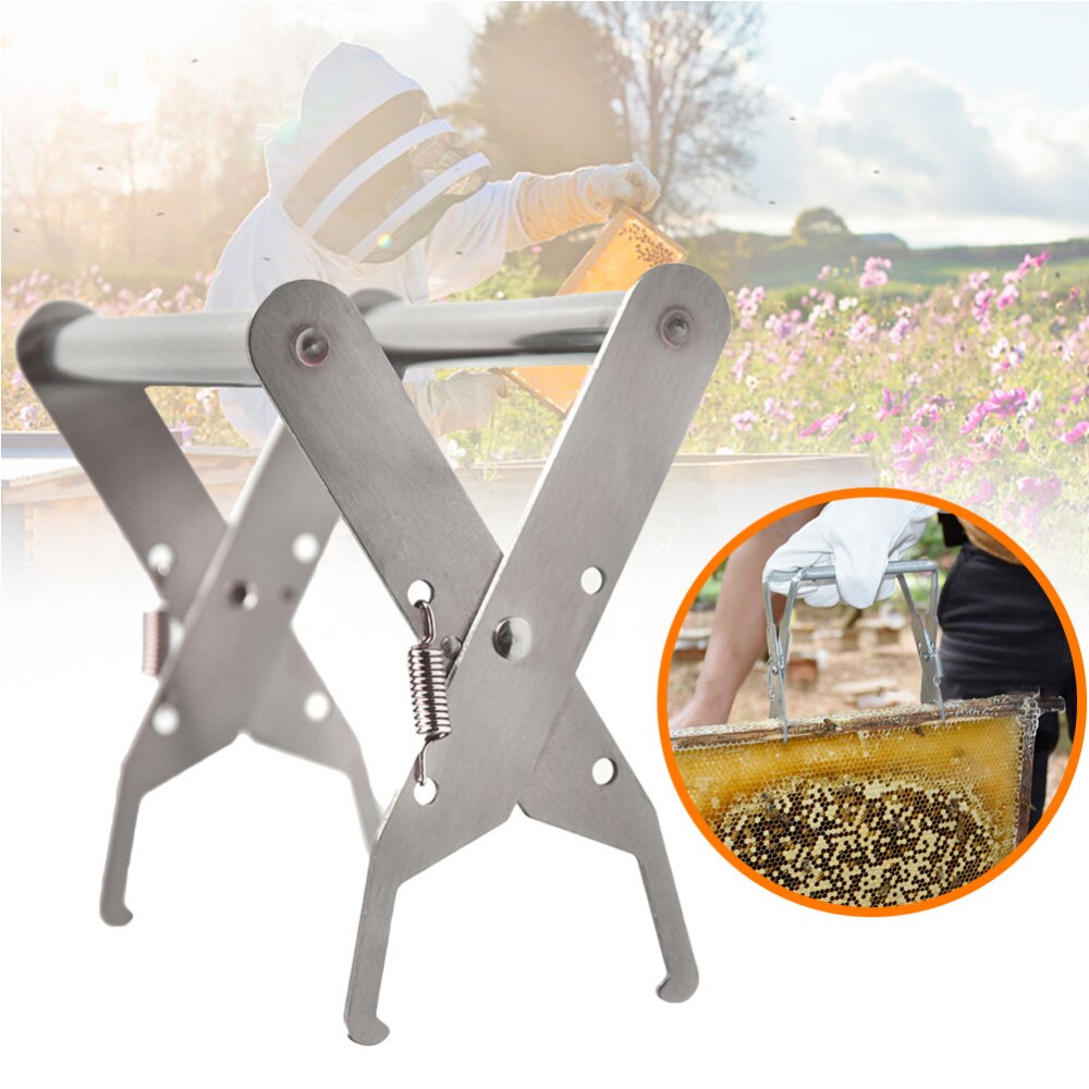 Bee Hive Frame Holder Beehive Clip Stainless Steel Honeycomb Clamp Honeycomb Spleen Lifter Capture Grip Beekeeping Tool