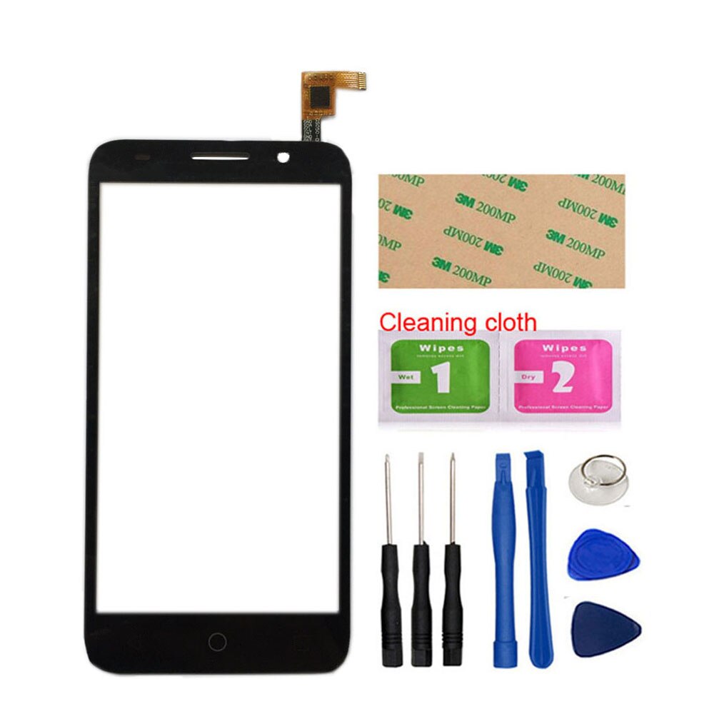 Touch Screen Sensor For Alcatel OneTouch Pop 3 OT-5065 5065 5065A 5065D 5065J 5065T Digitizer Panel Sensor Tools 3M Glue Wipes: Black With Tools